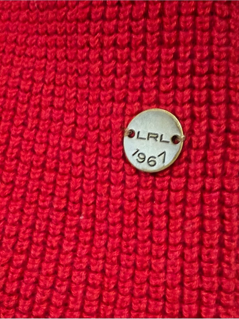 Lauren Ralph Red Waffle Knit Cowl Neck Drawstring Sweater 1X - Picture 5 of 6